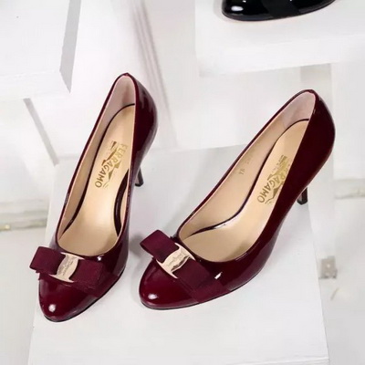 Ferragamo Shallow mouth kitten heel Shoes Women--013
